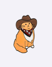 Golden Moon Cat Brooch